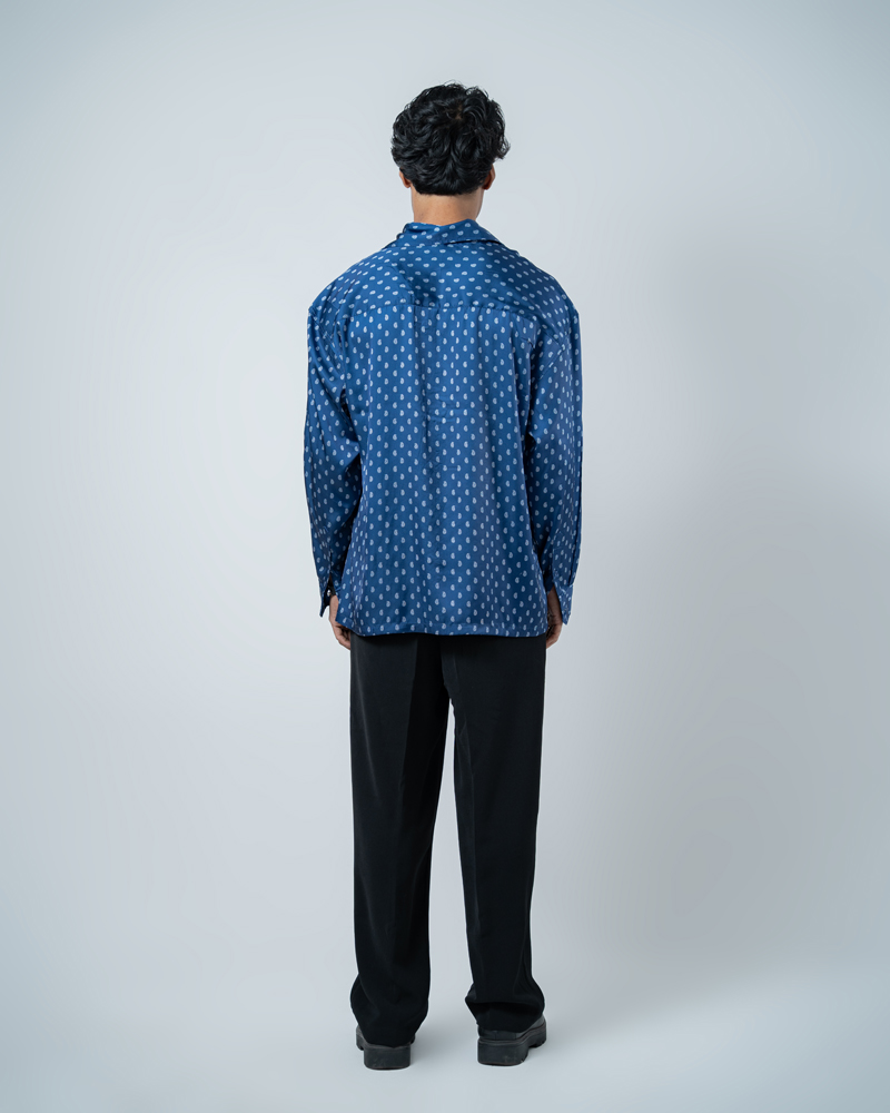 Unisex Printed Party Shirt in Blue - Image 7