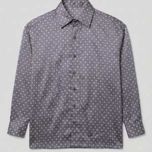 Unisex Printed Party Shirt in Ash