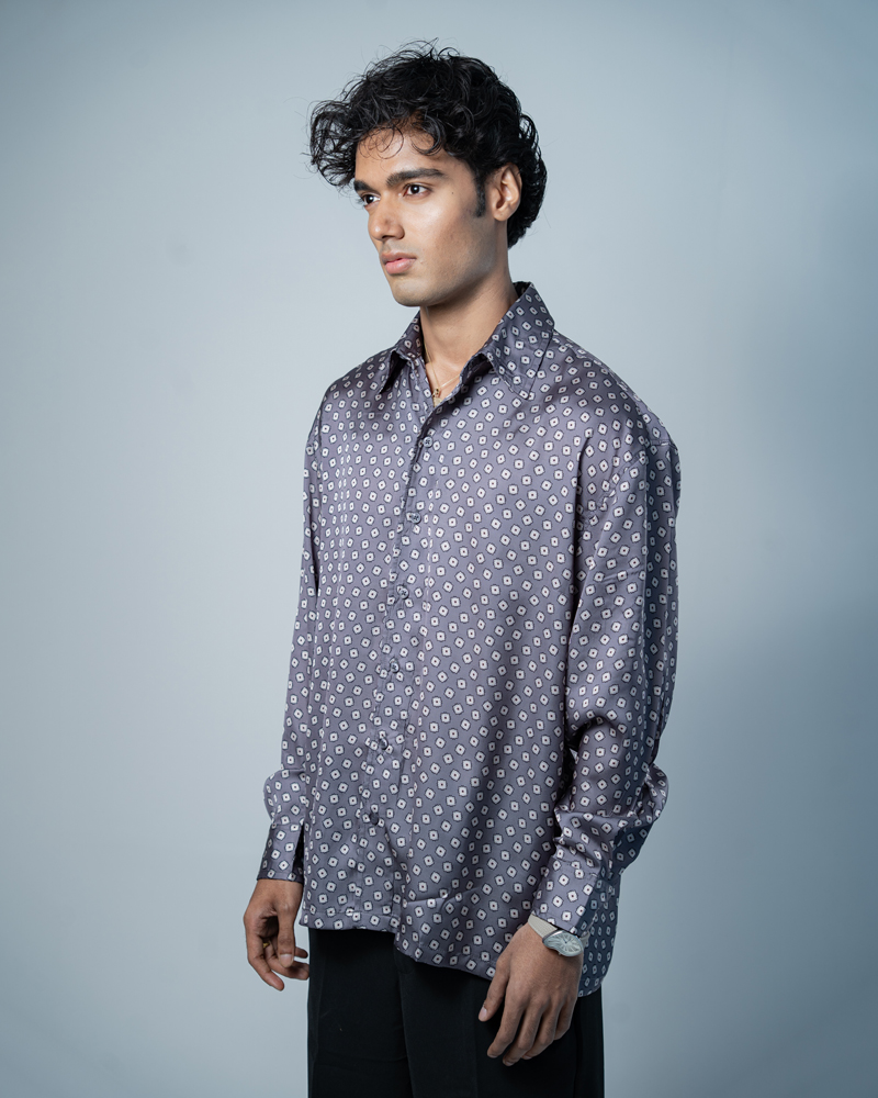 Unisex Printed Party Shirt in Ash - Image 9
