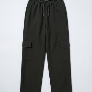 Baggy Fit Cargo Pants in Dark Jungle Green