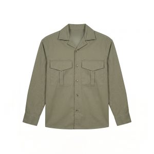 Men's Full Sleeve Safari Shirt in Olive