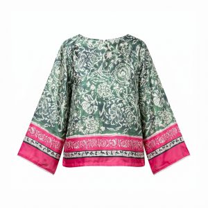 Printed Ethnic Top in Green