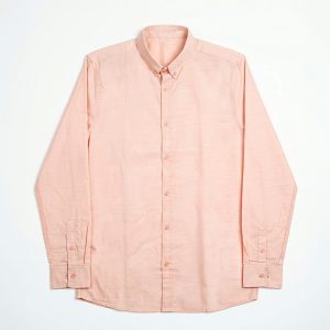 Women's Plain Pink Full-Sleeve Button-Down Shirt